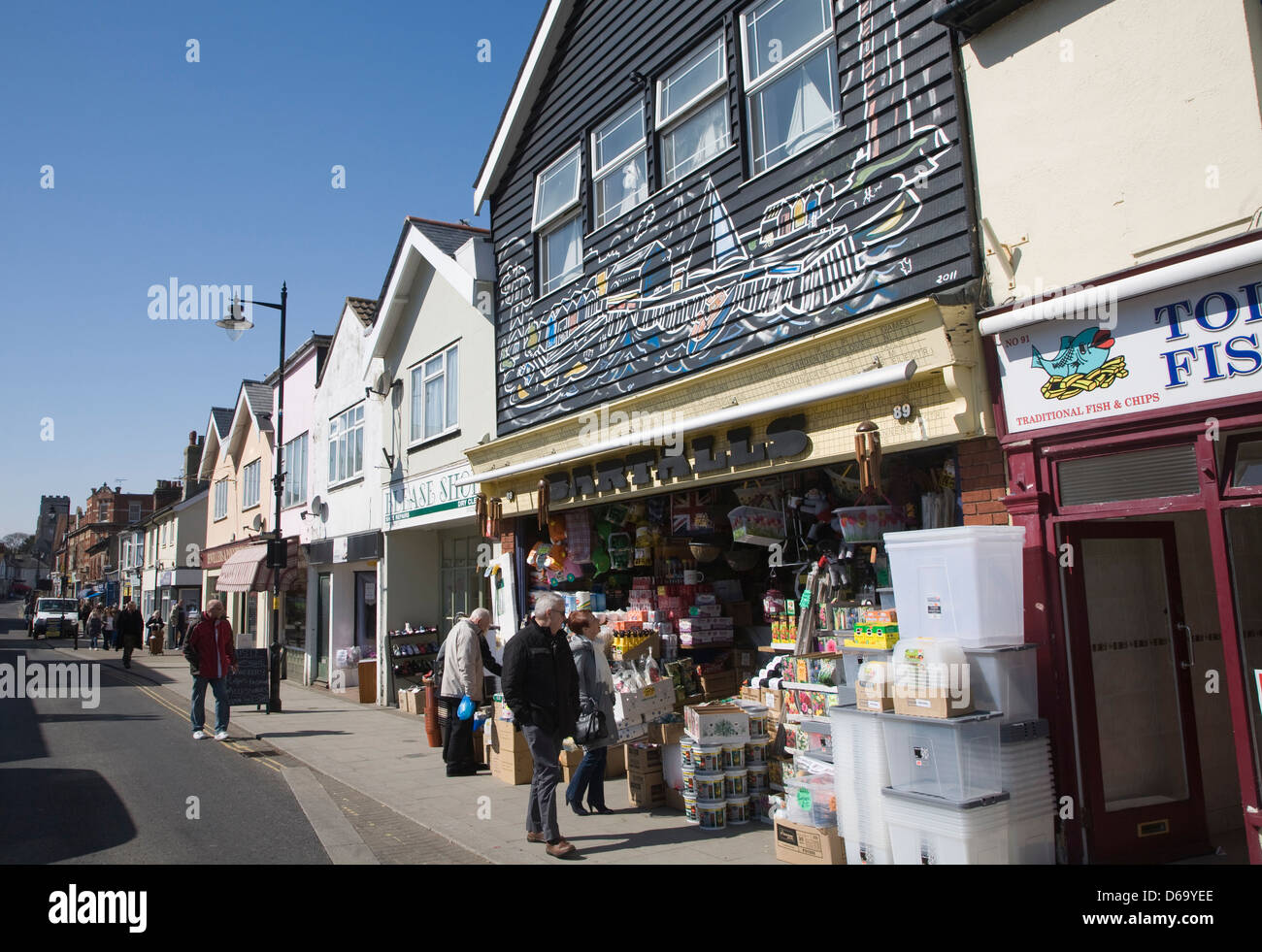 Boutiques dans l'Walton sur l', Essex, Angleterre  ? Banque D'Images