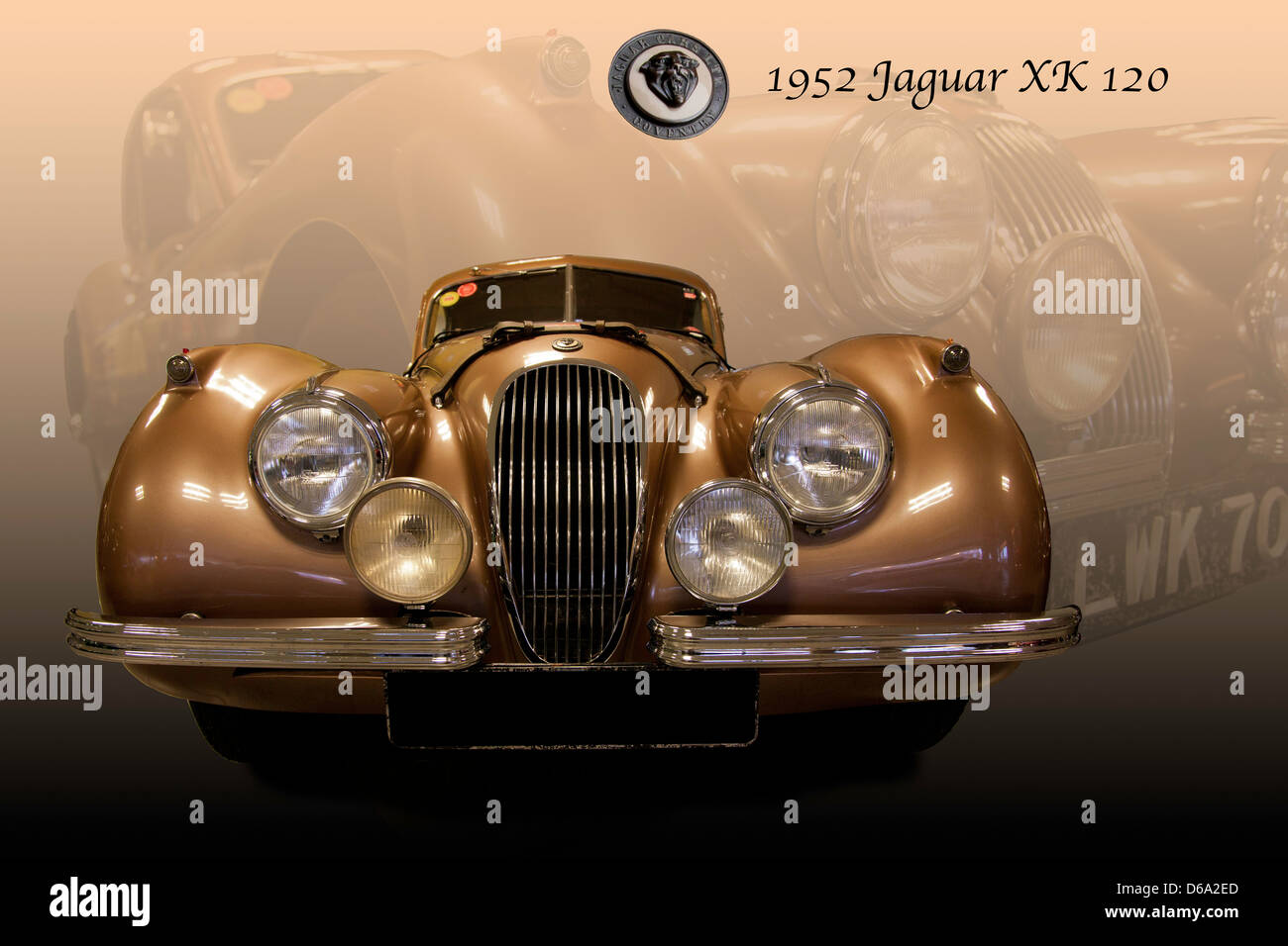 Une jaguar XK120 1952 Banque D'Images