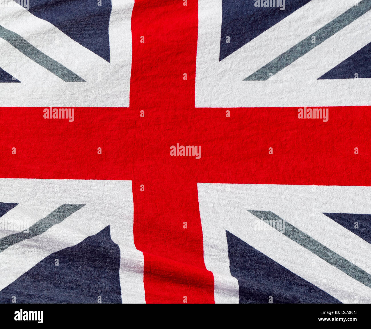 Serviette de plage drapeau britannique Banque D'Images