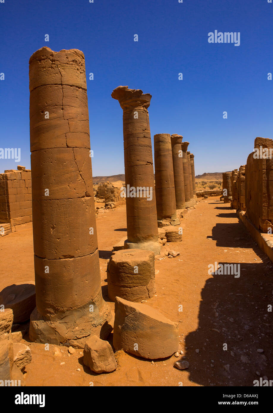 Boîtier Grand Temple d'Amon, Naga, Site Soudan Banque D'Images