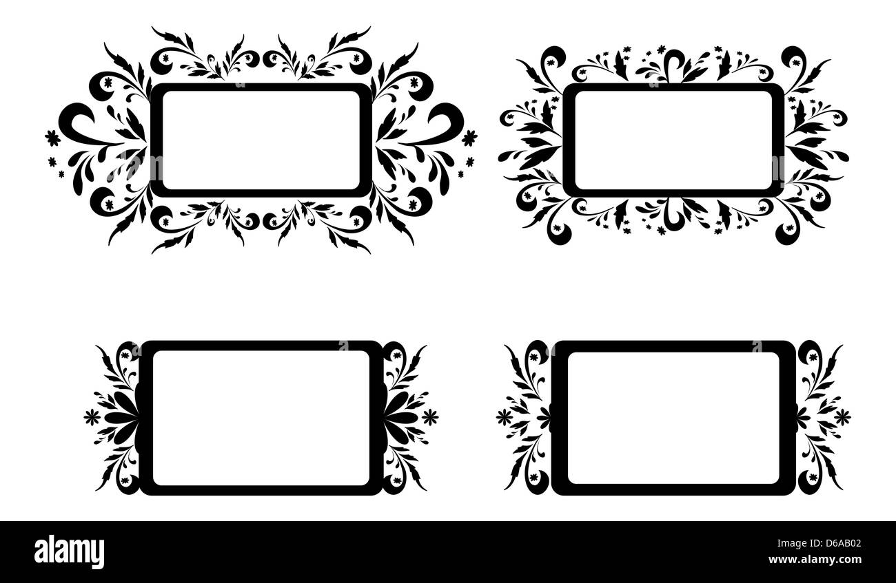 Avec motif floral, antécédents d'ossature Banque D'Images
