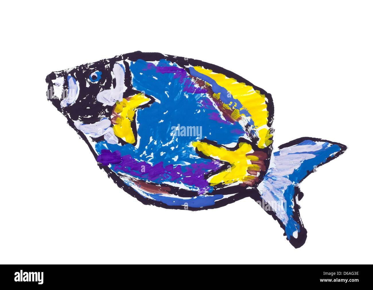 Acanthur résumé peint poisson Banque D'Images