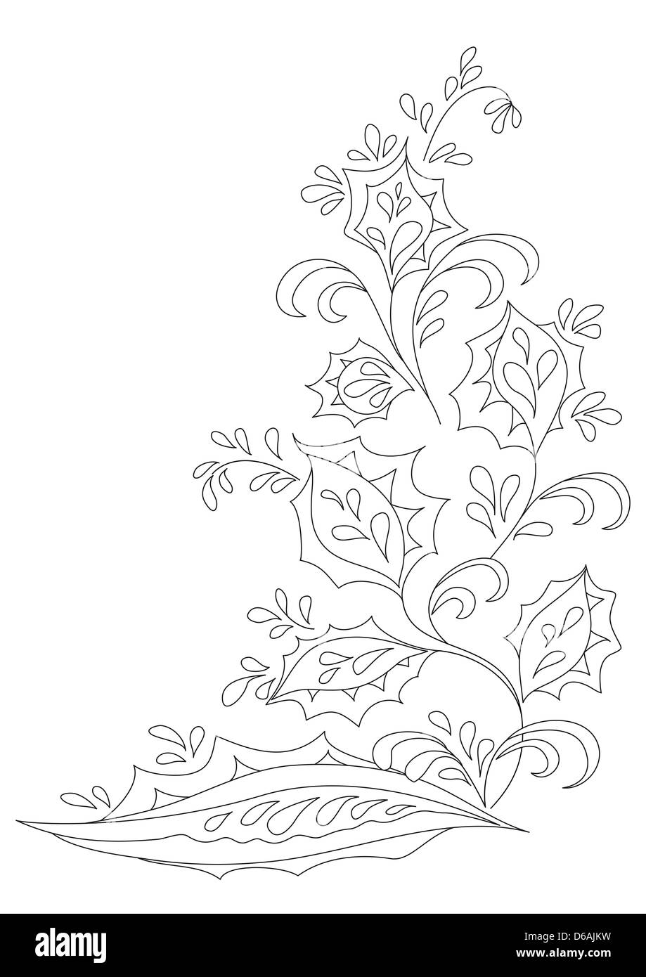 Fleur, contour Banque D'Images