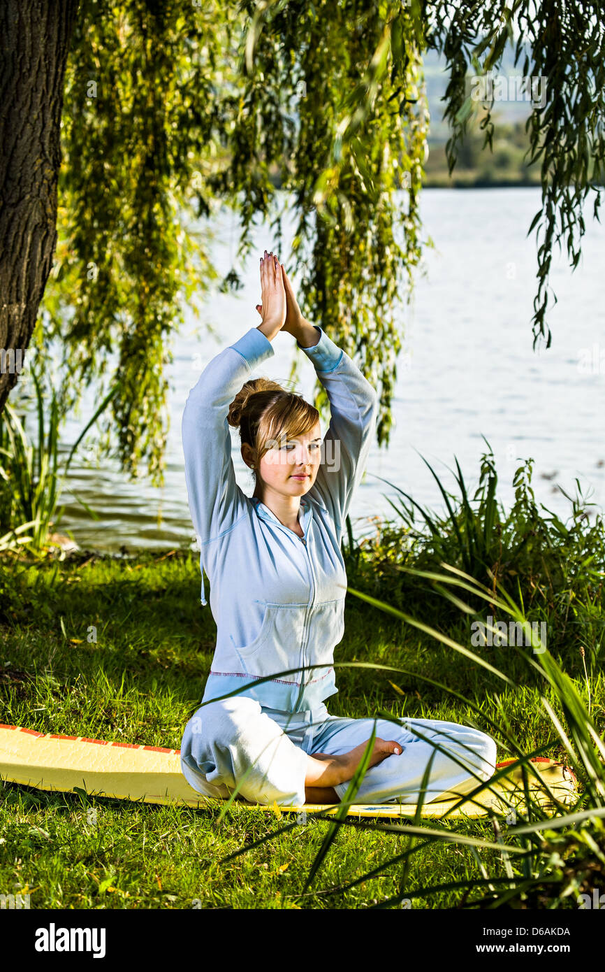 Yoga-Übung Banque D'Images