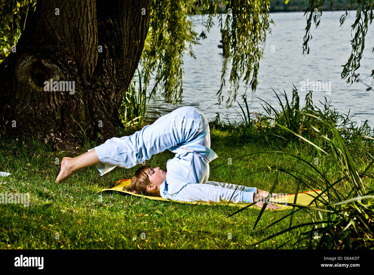 Yoga-Übung Banque D'Images