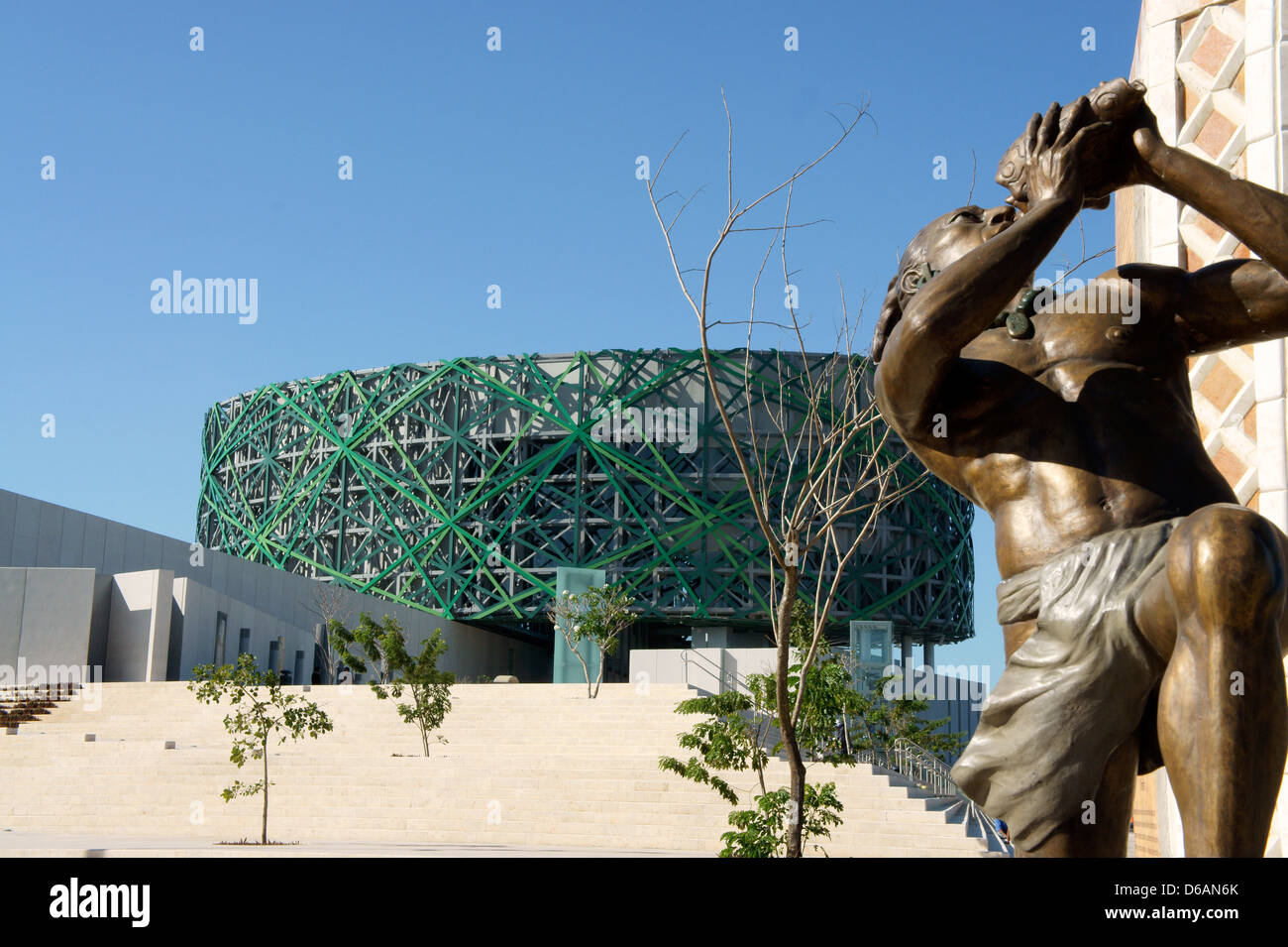 Extérieur de la nouvelle Gran Museo del Mundo Maya de Mérida ou grand musée du monde maya à Merida, Yucatan, Mexique Banque D'Images