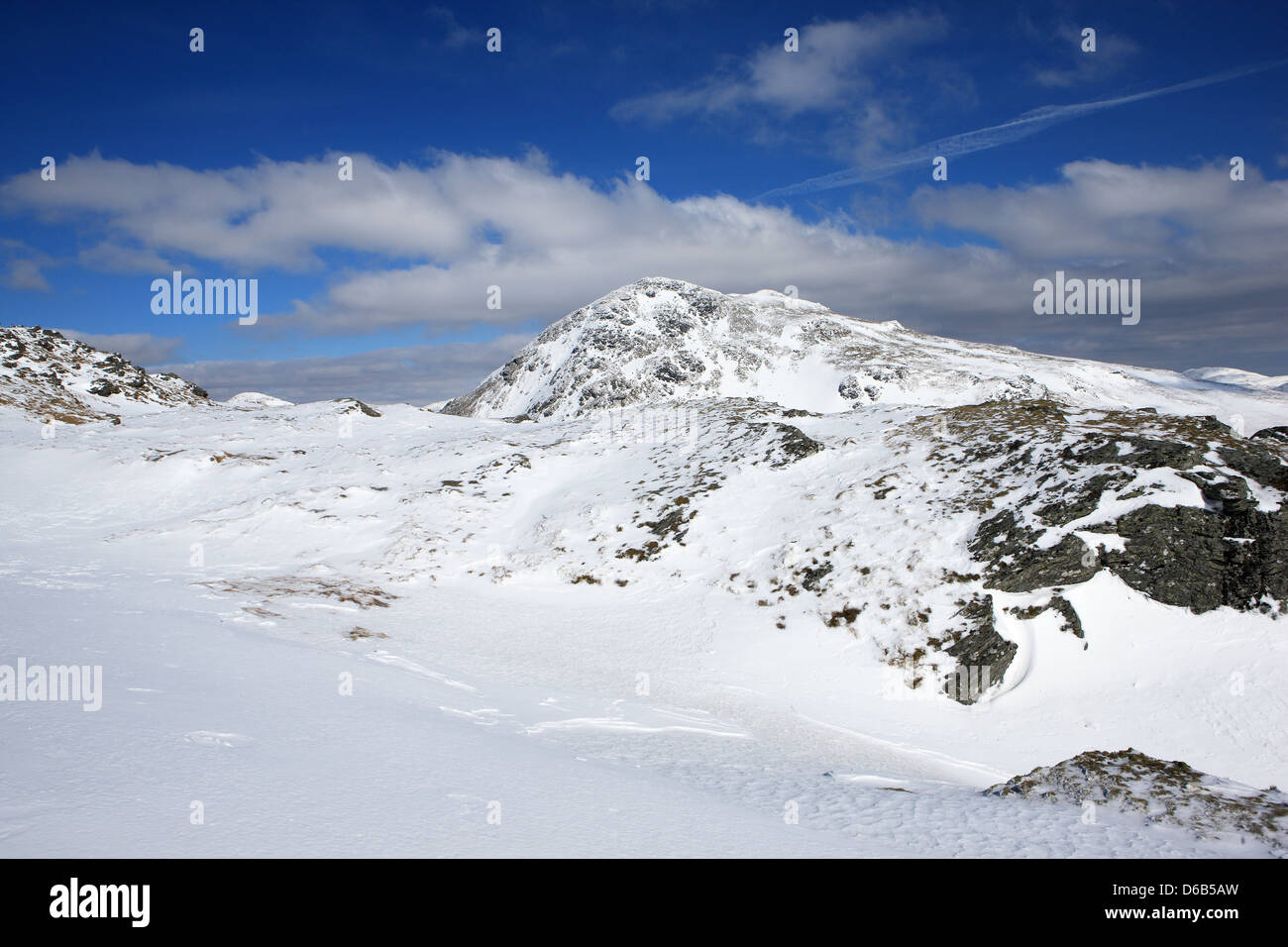 De sommet Beinn Ime (1011m), l'un des Alpes Arrochar écossais pris depuis les pistes de Beinn Luibhean (858m) Banque D'Images