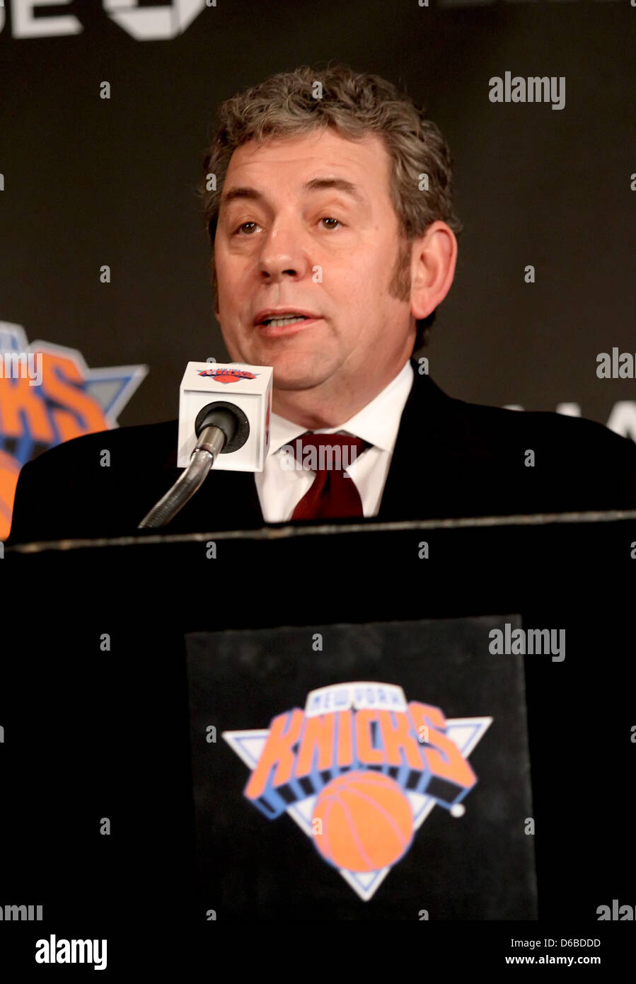 James Dolan, président exécutif de MSG Les New York Knicks tiennent une conférence de presse au Madison Square Garden à anunce leur Banque D'Images