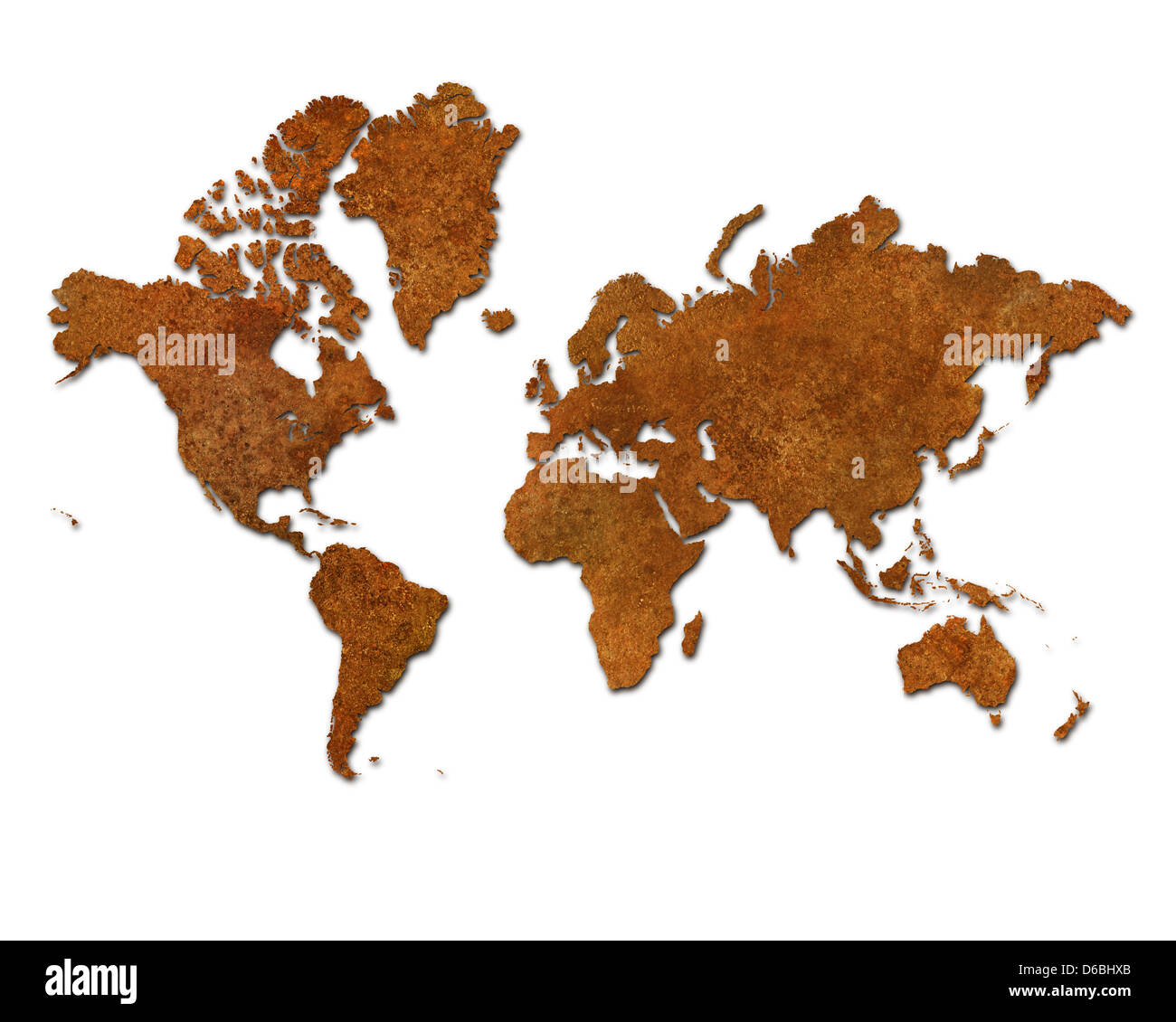 Carte du monde en détresse Banque D'Images