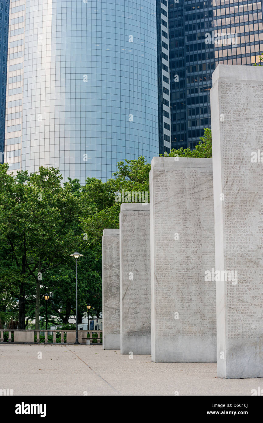 La Navy Memorial dans Battery Park dans le lower Manhattan, New York City, USA Banque D'Images