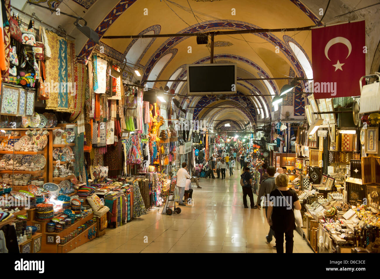La Turquie, Istanbul, Grosser Bazar, türkisch Kapali Carsi, das Einkaufsparadies der Touristen. Banque D'Images