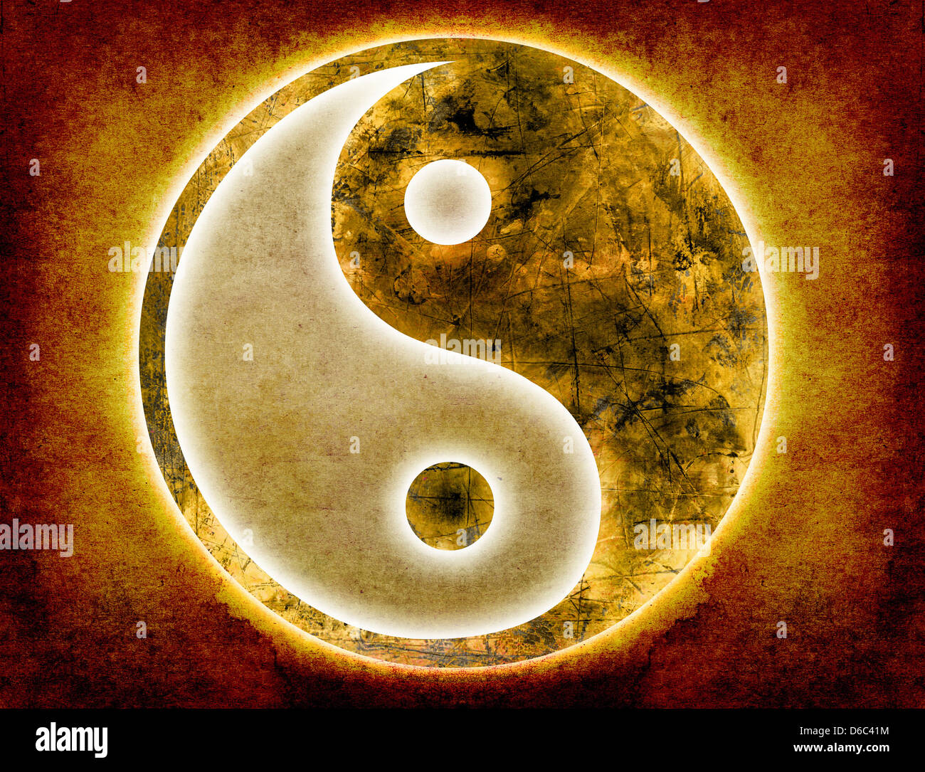 La culture de l'Asie,Peinture,yin et yang Banque D'Images
