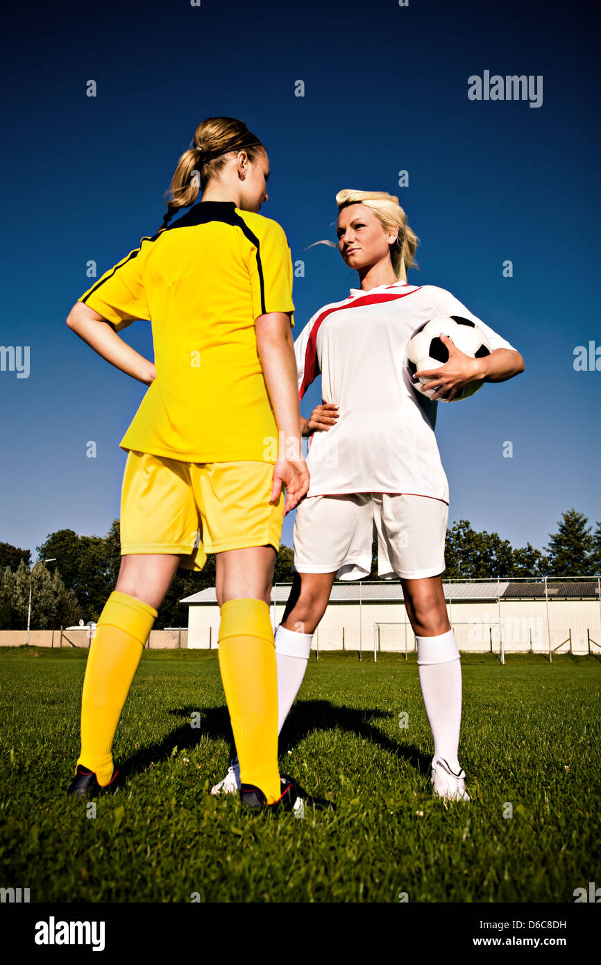 filles de soccer Banque D'Images