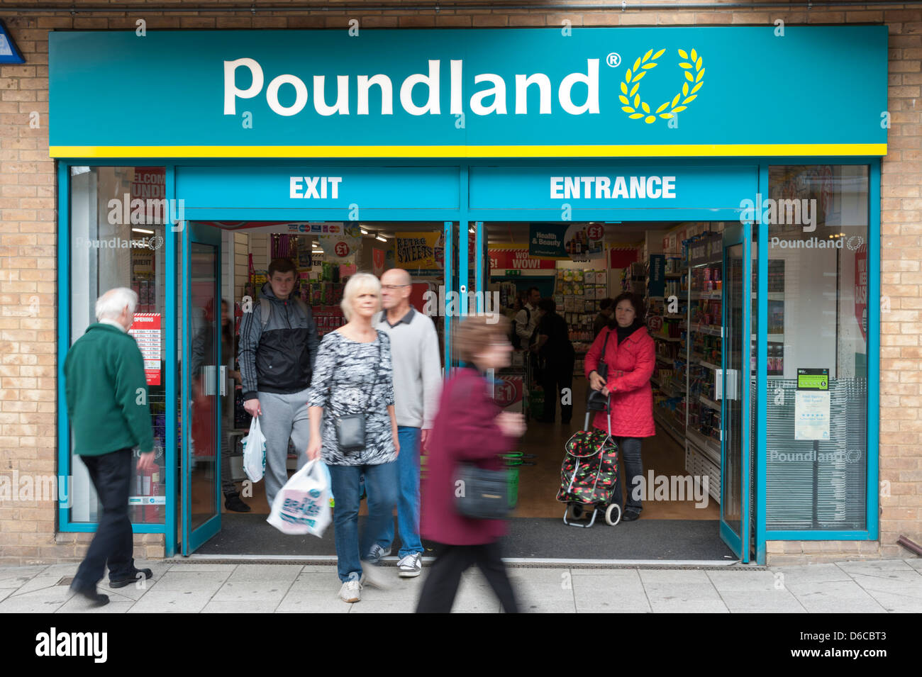 La boutique Poundland Burleigh Street Cambridge UK Banque D'Images