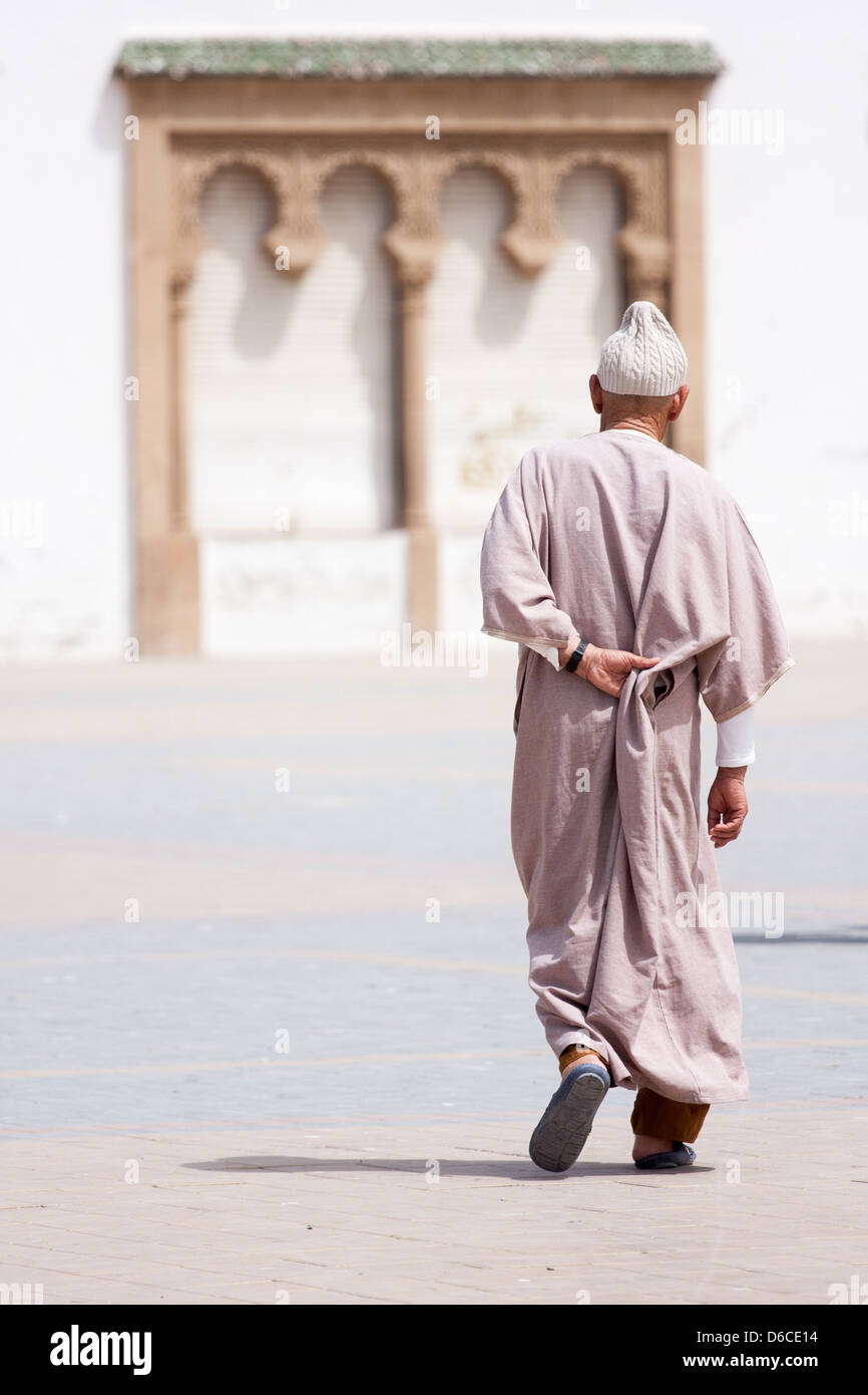 Réponse de l'appel à la prière, Marrakech, Maroc. Banque D'Images