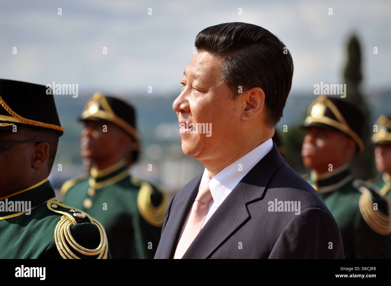 Le président chinois Xi Jinping lors du 5e Sommet des BRICS tenu à Durban, Afrique du Sud du 26 au 27 avril 2013. Banque D'Images