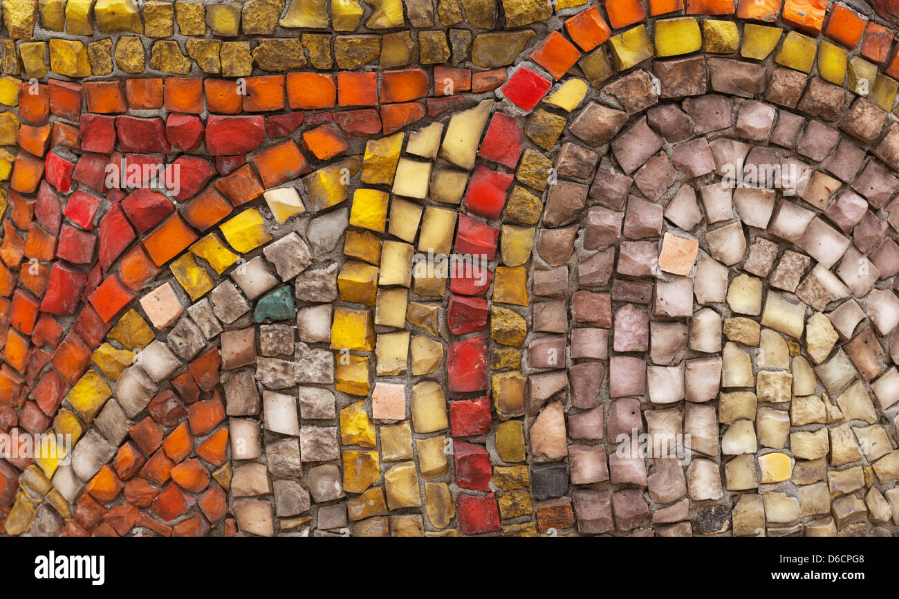 Pierre fond mosaïque multicolore Banque D'Images