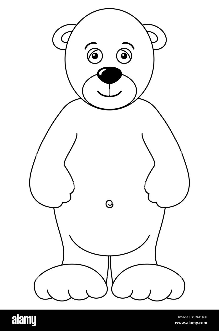 Teddy-bear, contours isolés Banque D'Images