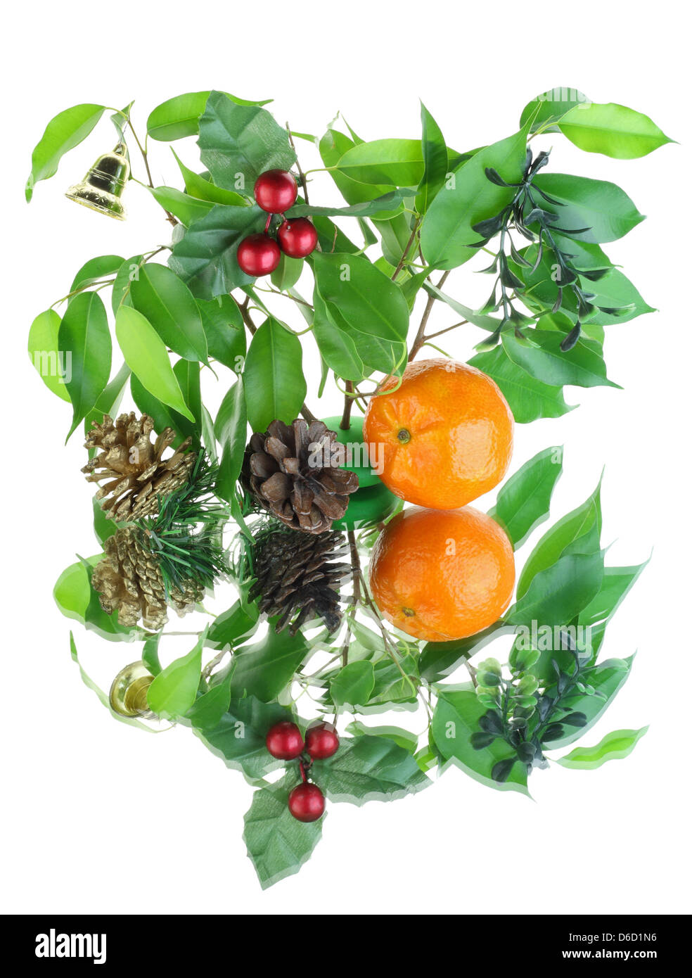 Bouquet de Noël avec des réflexions Banque D'Images