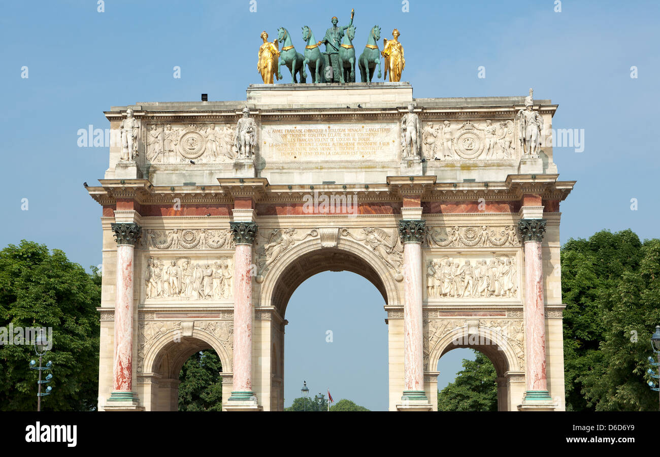 Arc de Triomphe, Paris Banque D'Images