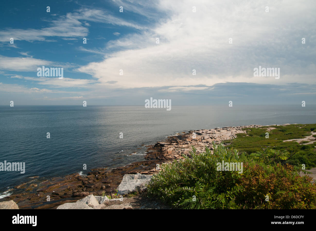 Halibut Point State Park, Rockport, MA a une vue de 3 membres Banque D'Images