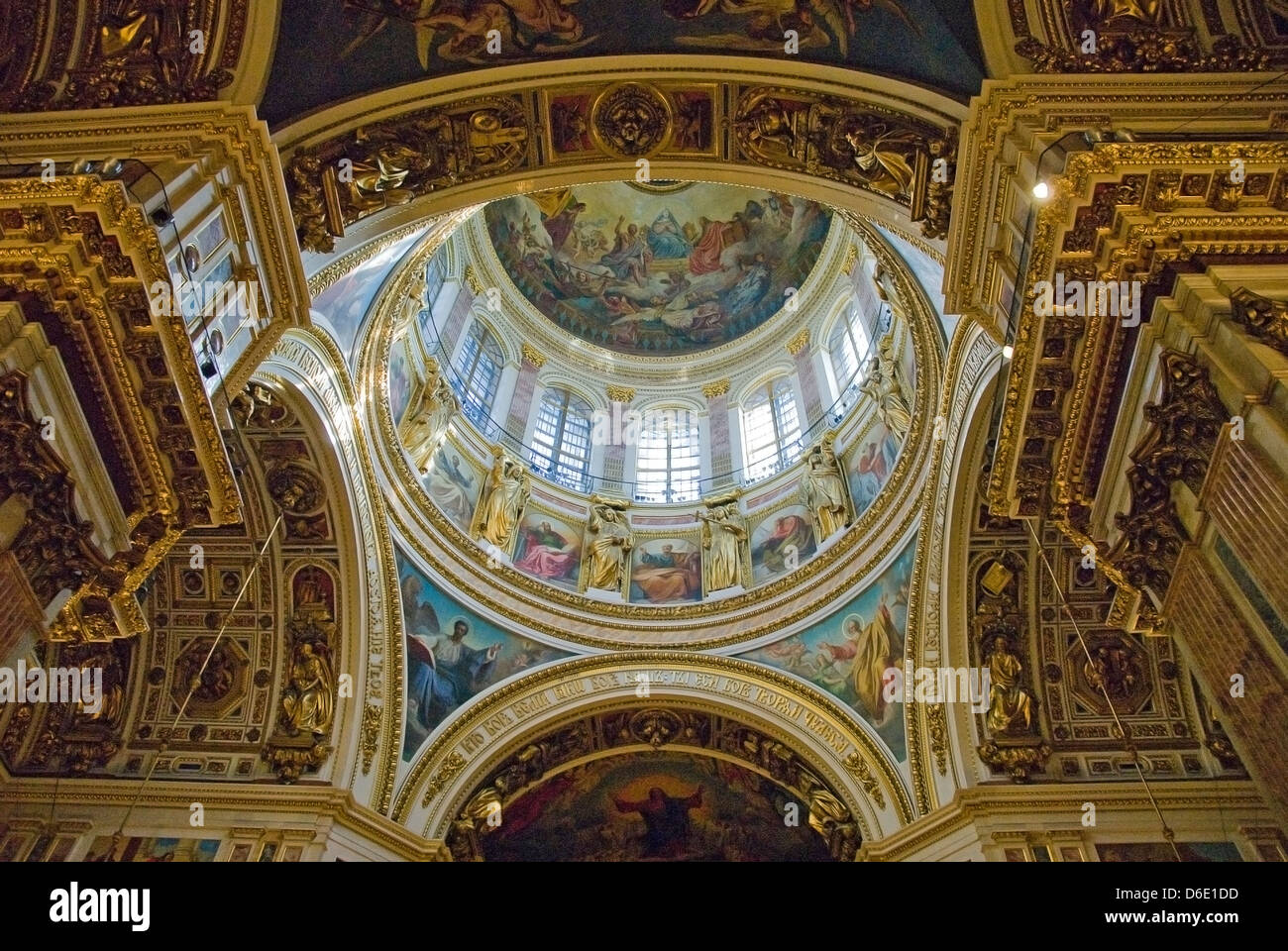 À l'intérieur de la Cathédrale St Isaac, Saint-Pétersbourg, Russie Banque D'Images