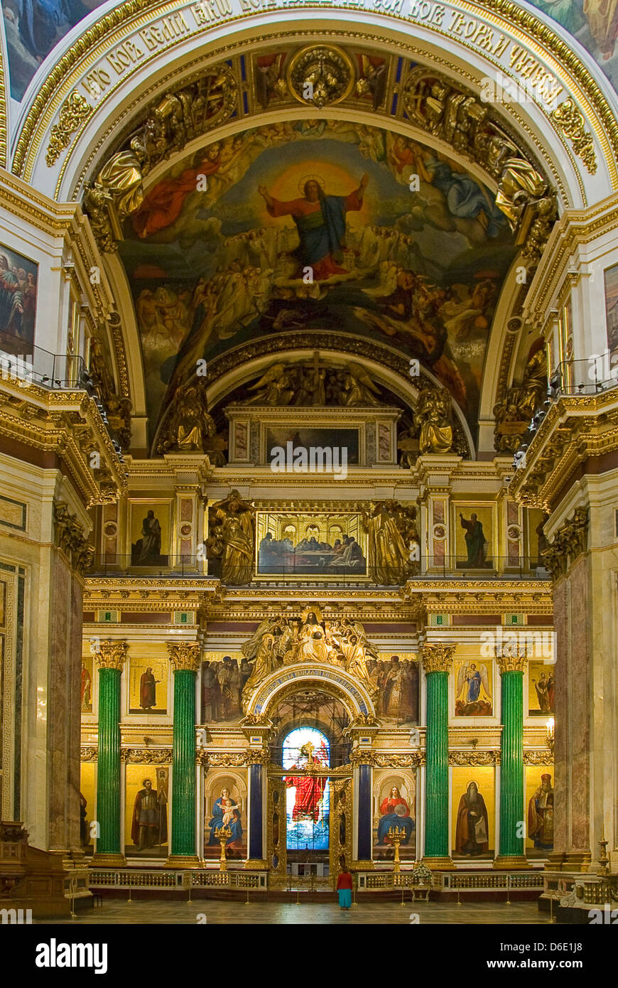 À l'intérieur de la Cathédrale St Isaac, Saint-Pétersbourg, Russie Banque D'Images