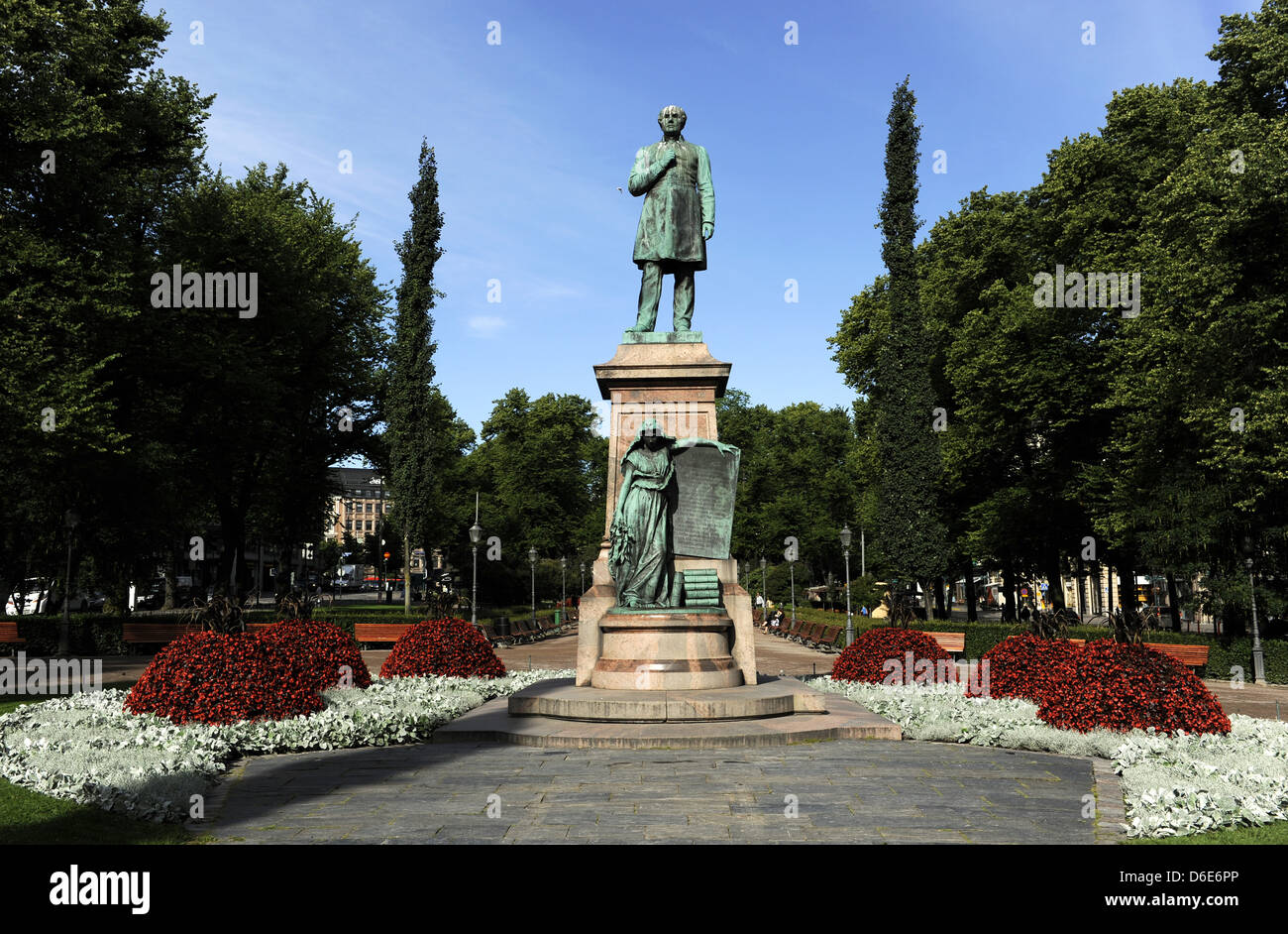 La Finlande. Helsinki. Monument de la poète finlandais Johan Ludvig Runeberg (1804-1877) par son fils Walter Runeberg (1838-1920). Banque D'Images