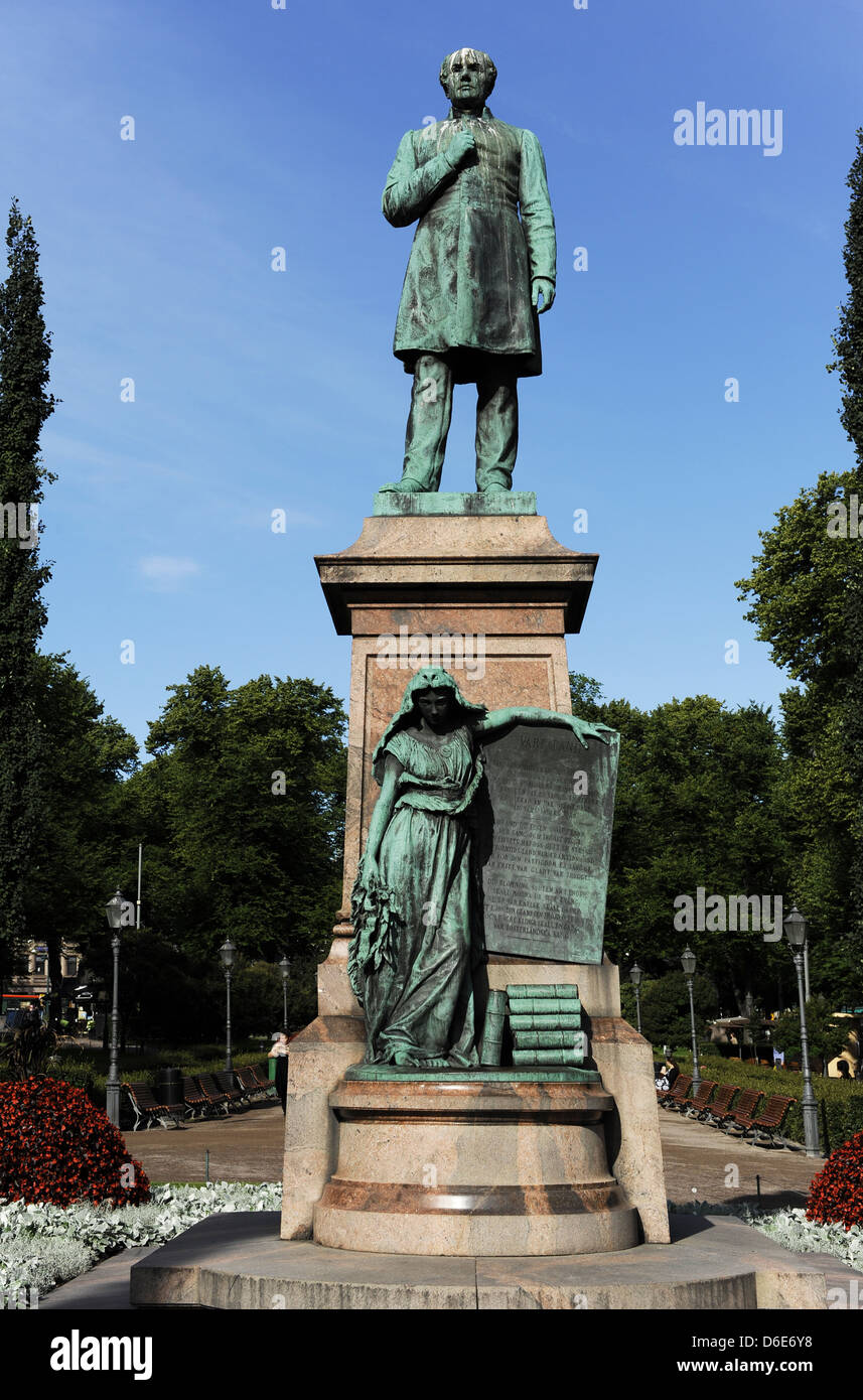 La Finlande. Helsinki. Monument de la poète finlandais Johan Ludvig Runeberg (1804-1877) par son fils Walter Runeberg (1838-1920). Banque D'Images