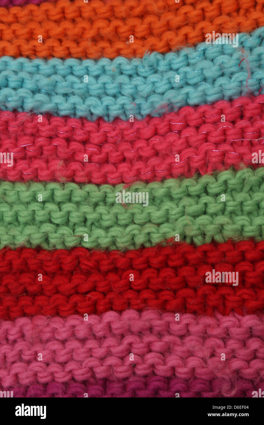 Close Up de l'Écharpe de laine coloré Banque D'Images