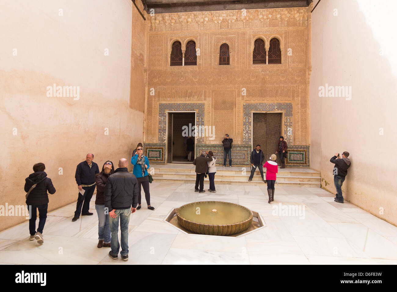 Façade de Comares, les Palais Nasrides, Alhambra, Granada Banque D'Images
