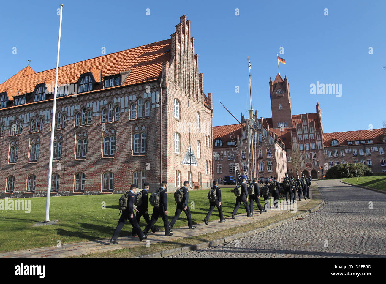 Flensburg, Allemagne, des soldats de l'Académie Navale de Mürwik de Flensburg Banque D'Images