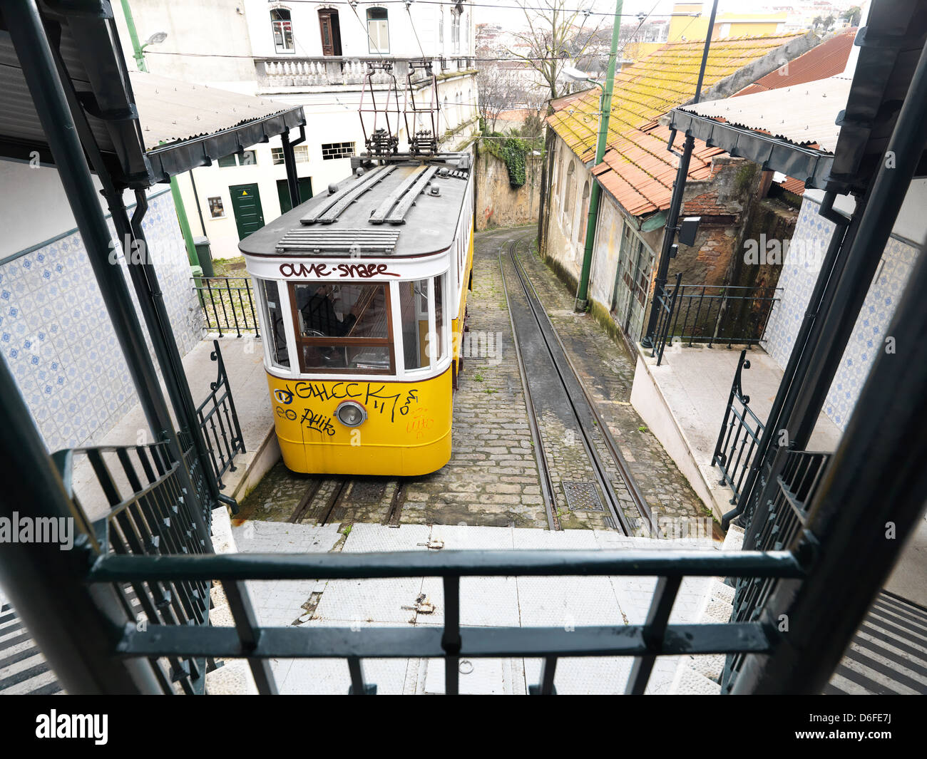 Lisbonne, Portugal, l'ascensor da Lavra Banque D'Images