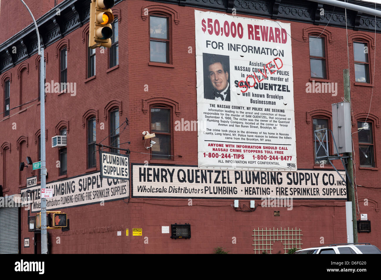 Résoudre un meurtre, Brooklyn, New York City Banque D'Images