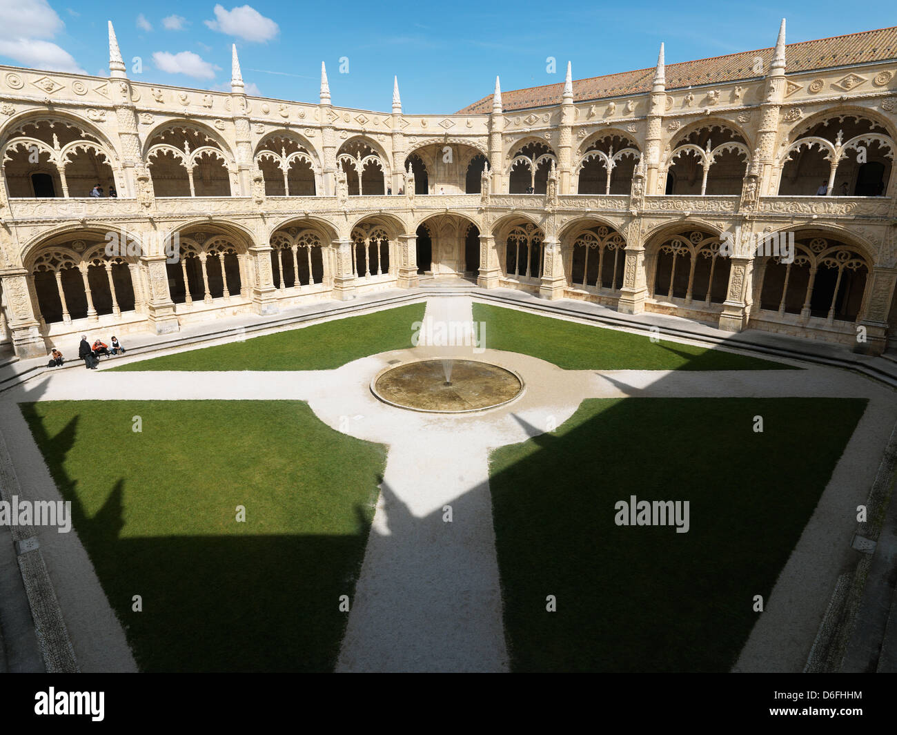 Lisbonne, Portugal, le cloître de l'Mosteiro dos Jeronimos Banque D'Images