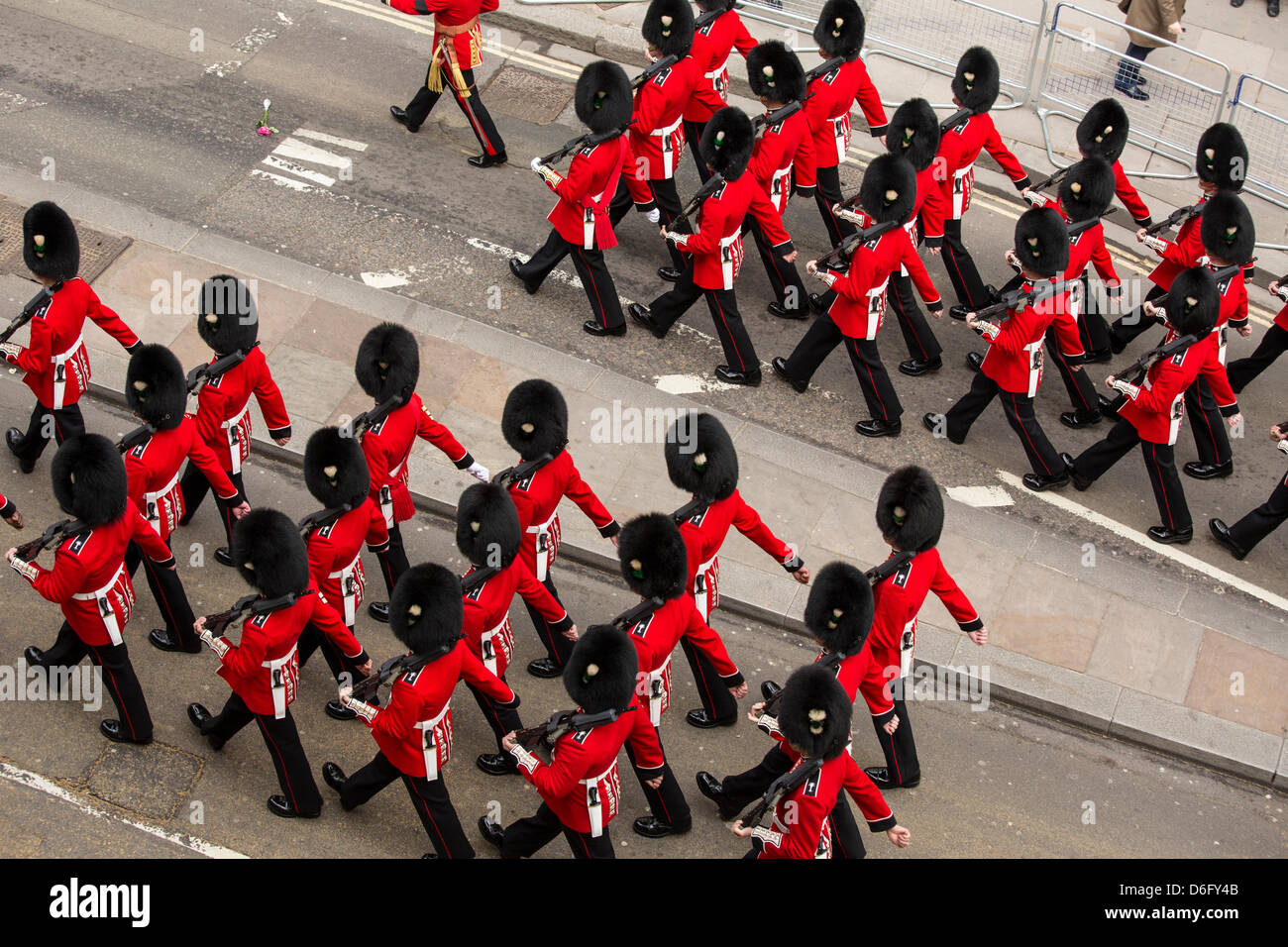 Londres, Royaume-Uni, 17 avril 2013. Funérailles de la Baronne Thatcher à Londres. Crédit : Sarah Peters/Alamy Live News Banque D'Images