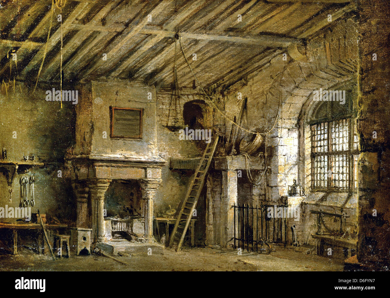 Robert Dodd, scénographie pour Cœur de Midlothian ; le péage. vers 1819 huile sur toile. Yale Center for British Art Banque D'Images