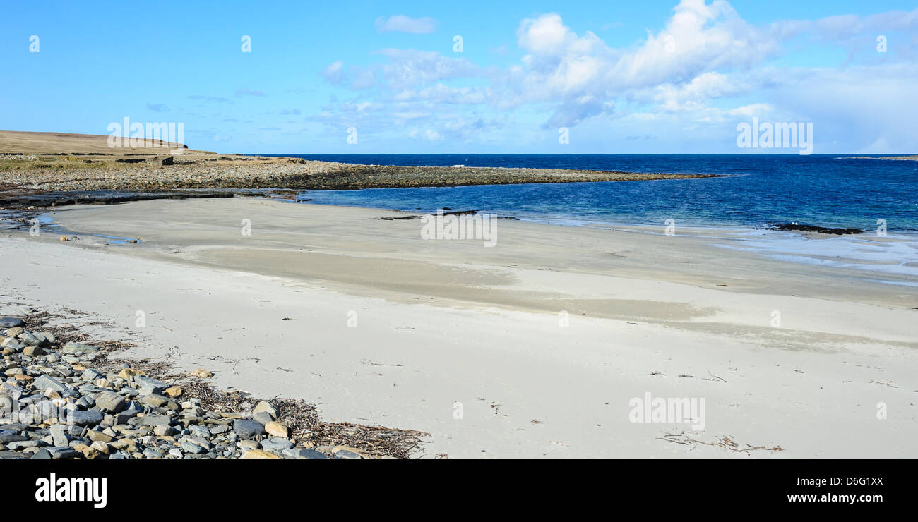 La baie de Skaill, Skara Brae, Orkney. Banque D'Images