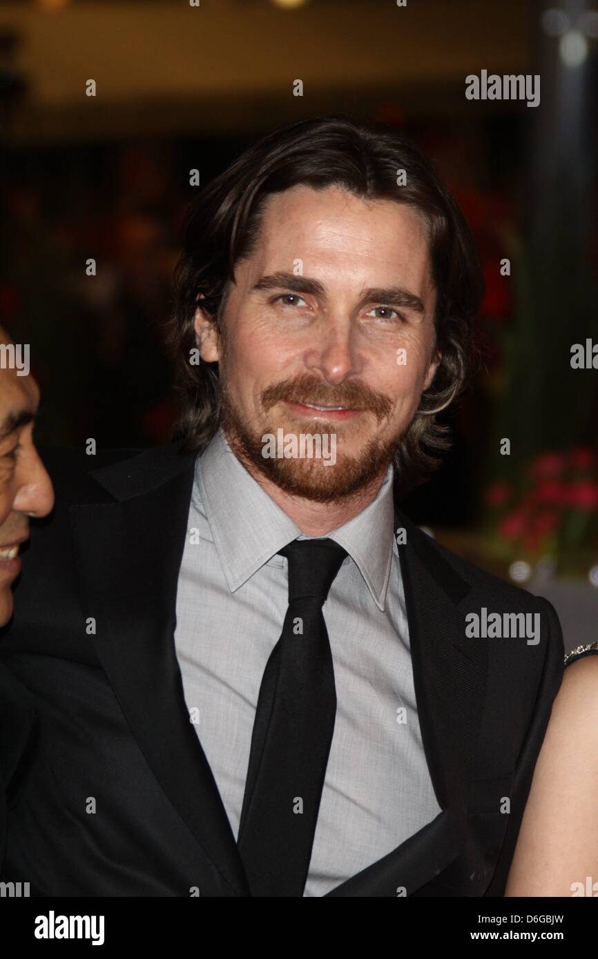 Christian Bale acteur assiste à la première de 'Les fleurs de la guerre" au  cours de la 62e Festival International du Film de Berlin, Berlinale, à  l'hôtel Hyatt à Berlin, Allemagne, le