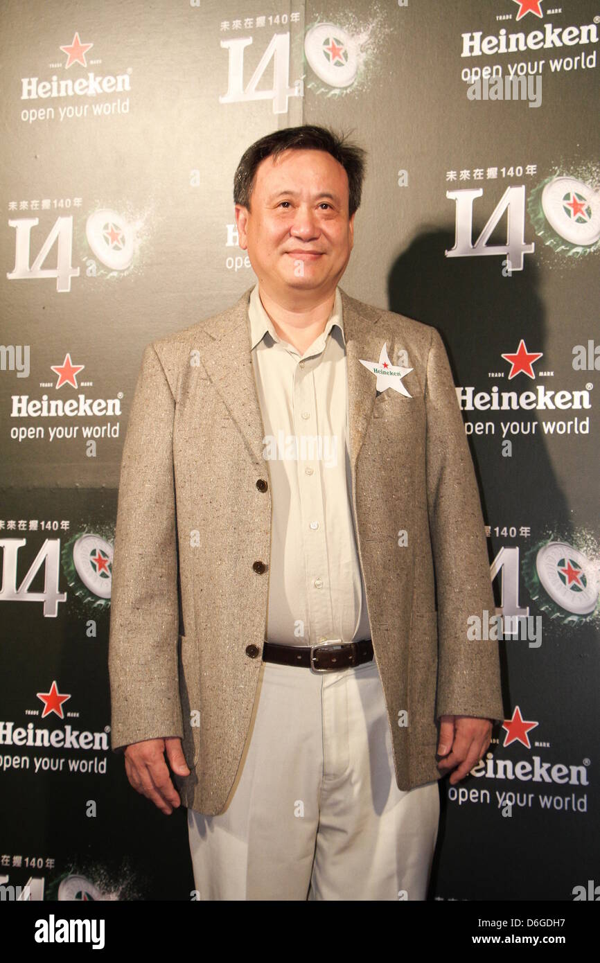 Ang Lee a assisté à une bière de marque 140e anniversaire du parti à Taipei, Taiwan, Chine Le mercredi 17 avril, 2013. Banque D'Images