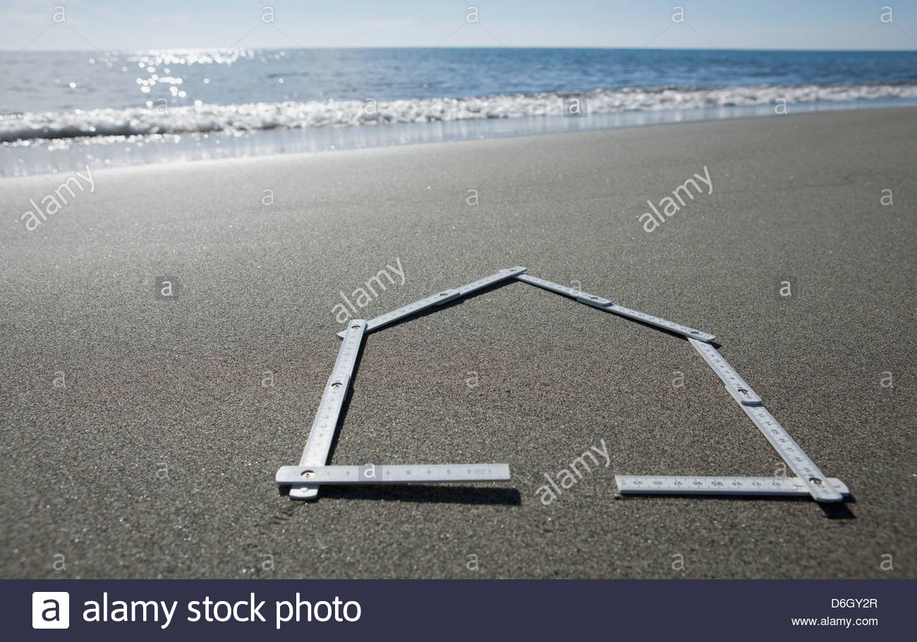 Plage De Sable De Forme Maison Corse Prunete Banque Dimages