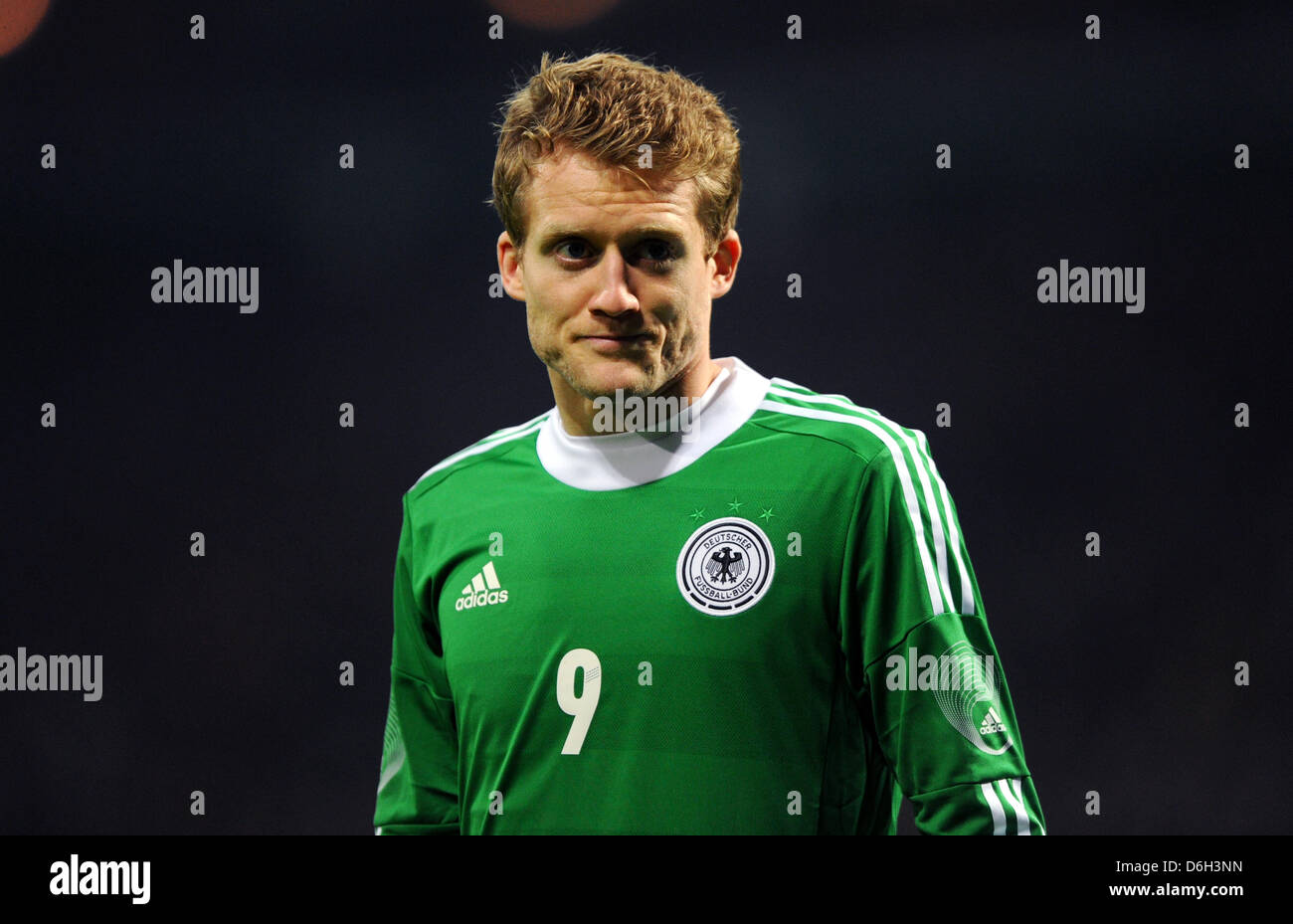 L'Allemagne André Schuerrle vu au cours de l'international football match amical Allemagne contre la France au stade Weser à Brême, Allemagne, 29 février 2012. Photo : Thomas Eisenhuth Banque D'Images