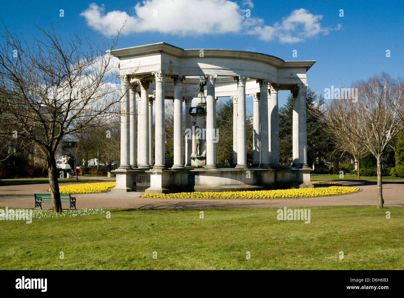 Monument commémoratif de guerre, Alexandra Gardens, Cathays Park, Cardiff, Pays de Galles. Banque D'Images