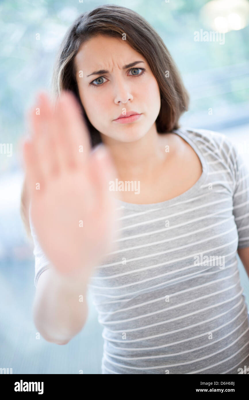 Femme en colère Banque D'Images