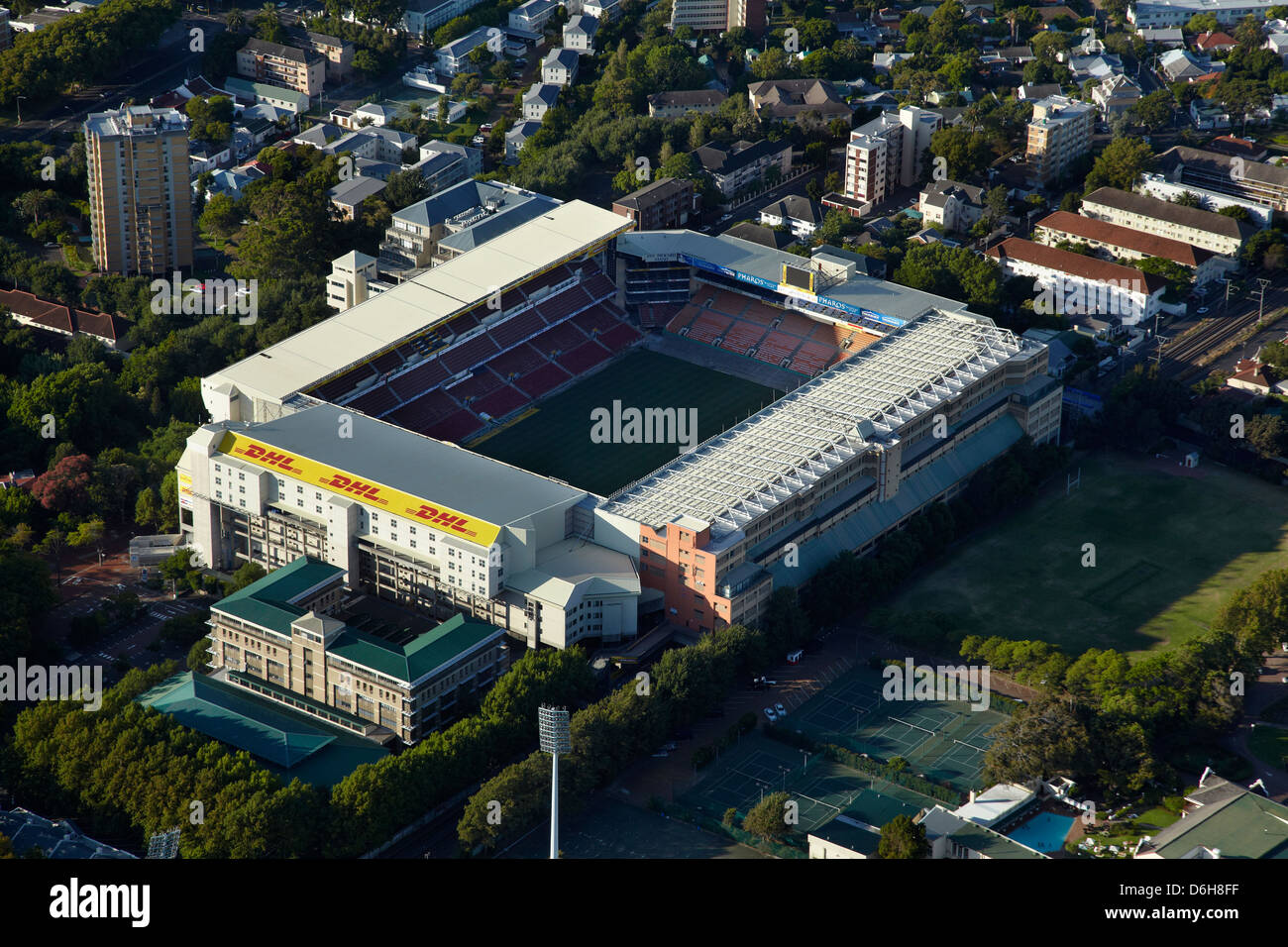 Newlands Stadium, Cape Town, Afrique du Sud - vue aérienne Banque D'Images