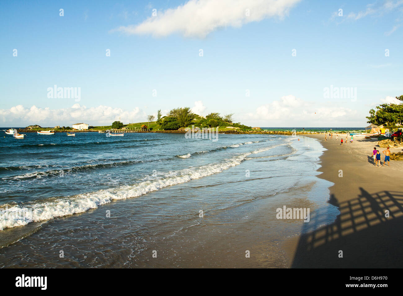 Plage d’Armação. Banque D'Images