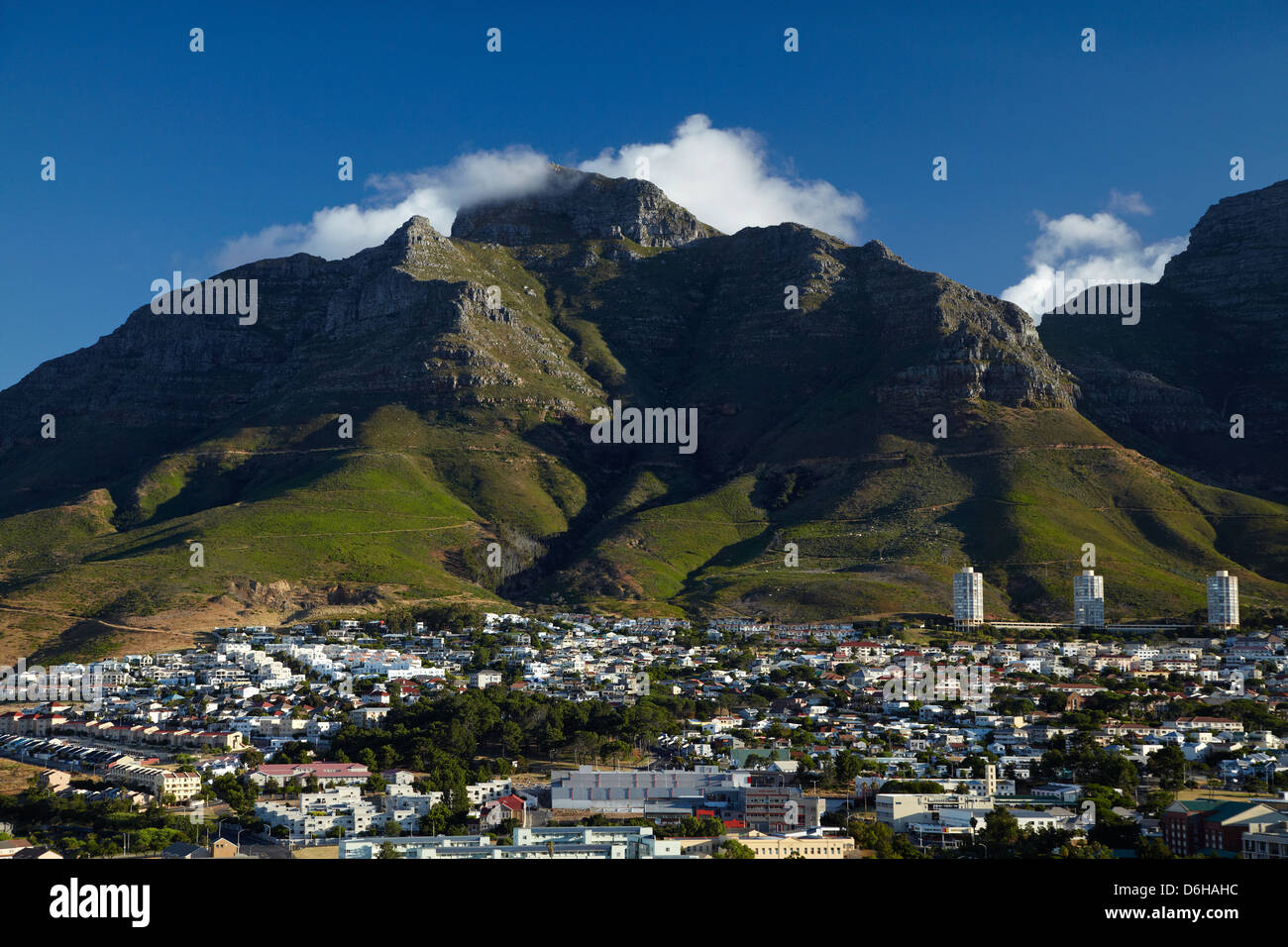 Cape Town et Devil's Peak, Table Mountain, Cape Town, Afrique du Sud Banque D'Images