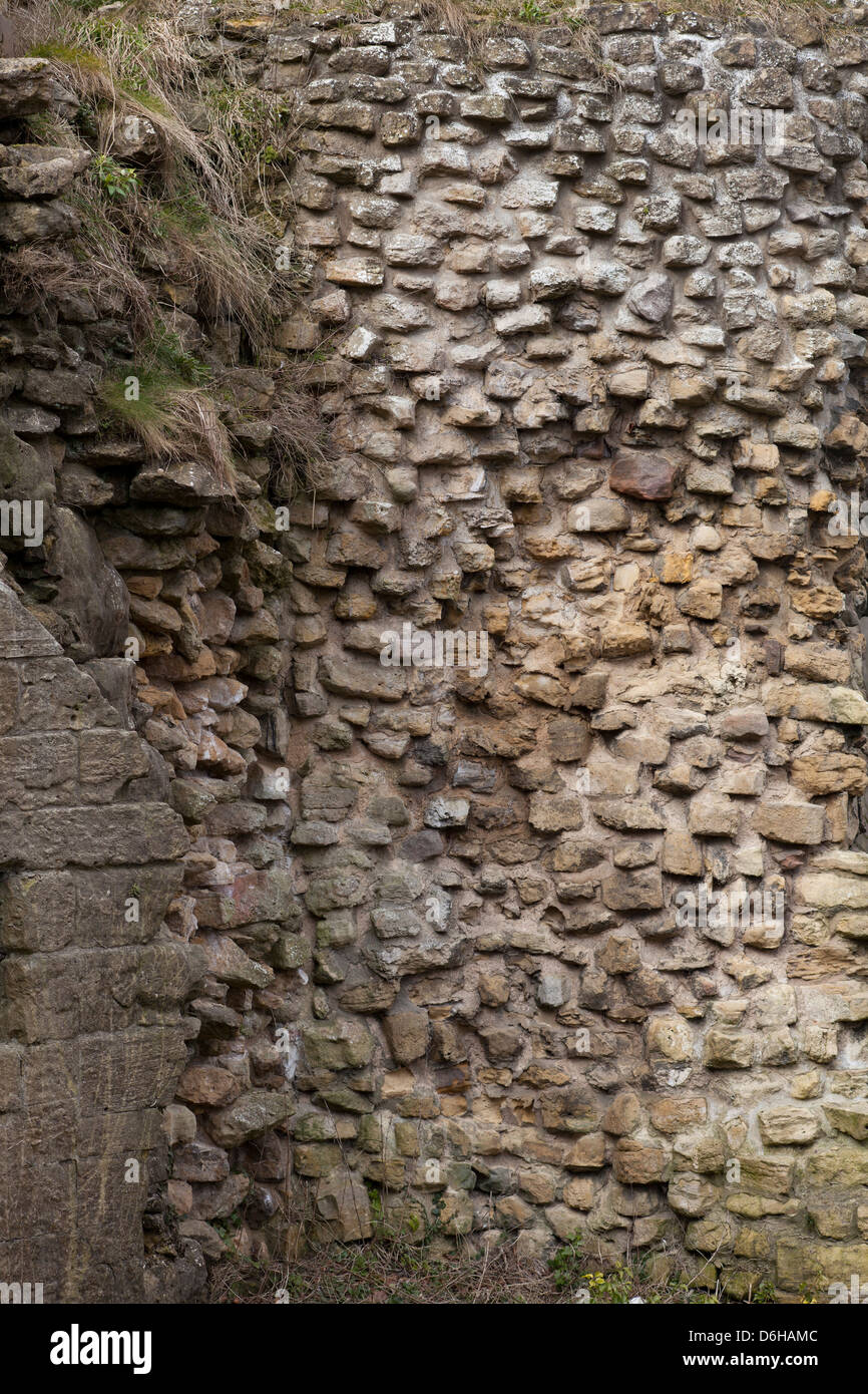 Construction d'un mur de château château de Knaresborough North Yorkshire Banque D'Images