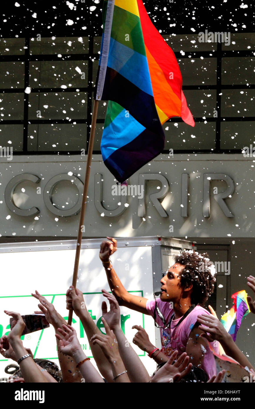 La Gay Pride à Paris, France Banque D'Images