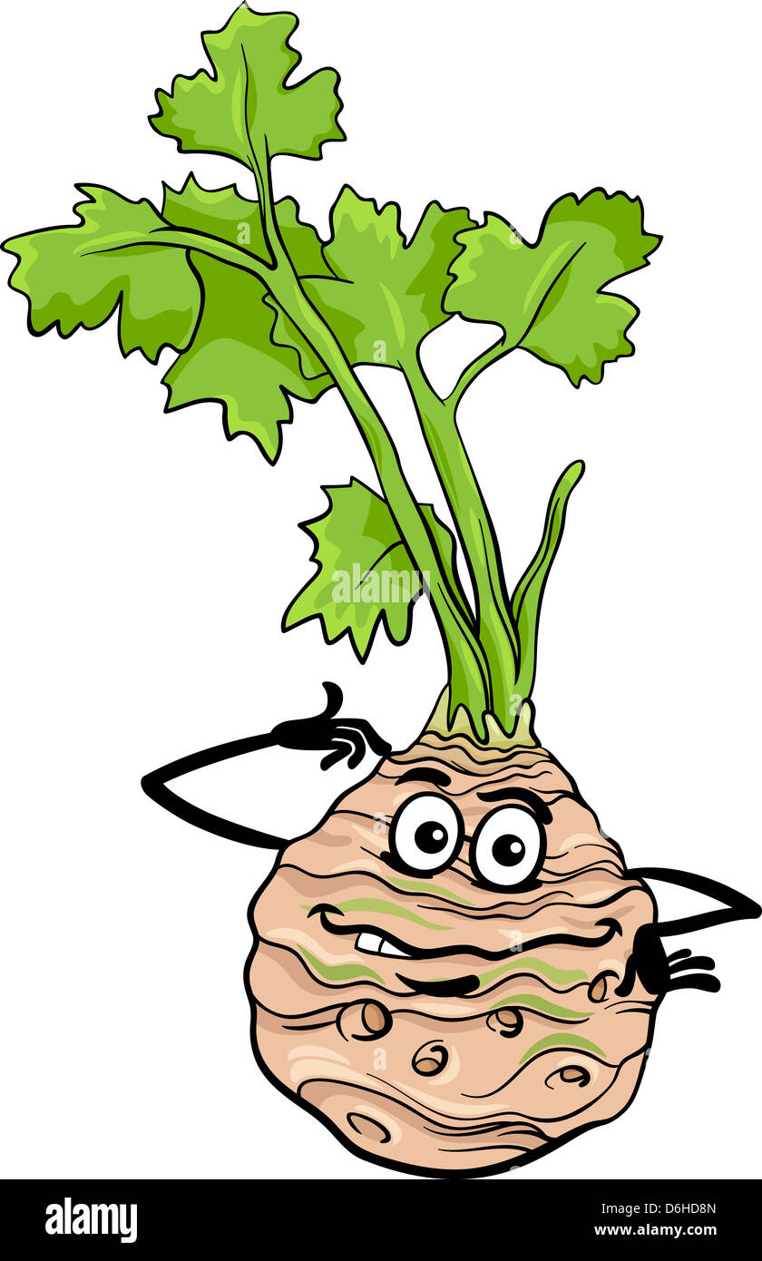 Les Racines Cartoon Cartoon Illustration de bande dessinée drôle de caractère alimentaire ...